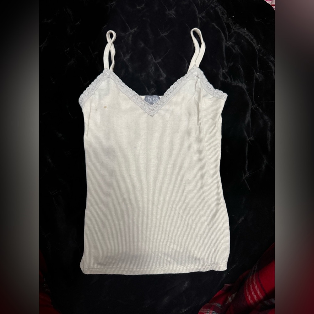Tilly's White Fitted Camisole Tank Top